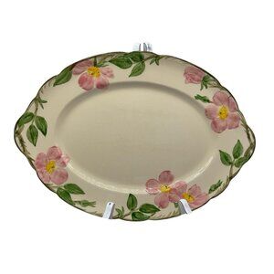 Desert Rose 14 inch Large Platter Fransican Earthenware Collectible 1970s Vtg
